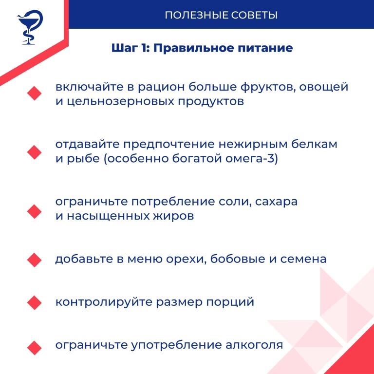 Три главных шага к здоровью сердца