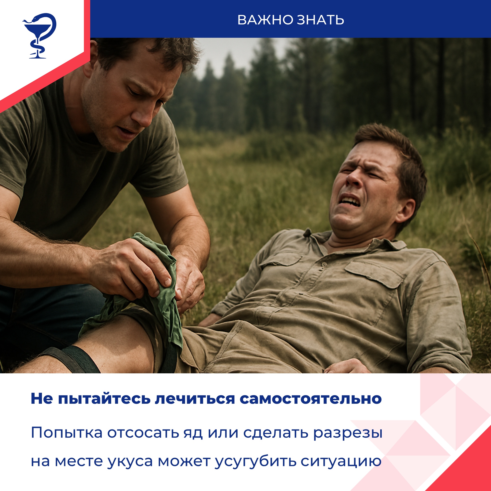 вас укусила змея
