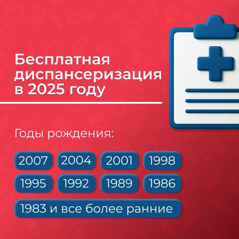 Напоминаем о диспансеризации